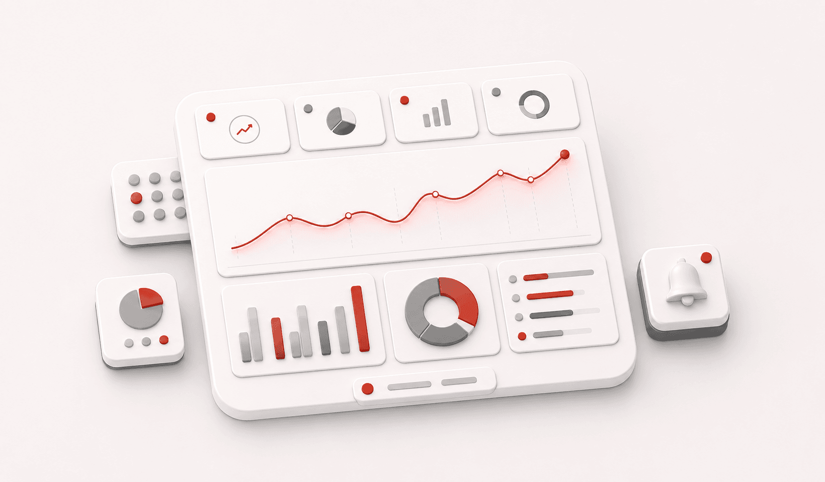 Dashboard analítico con indicadores y gráficos